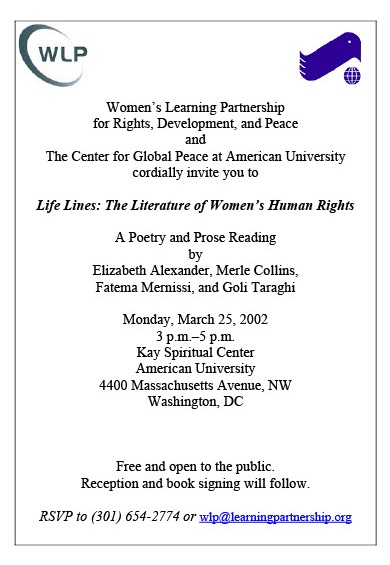 2002 Lifelines at AU