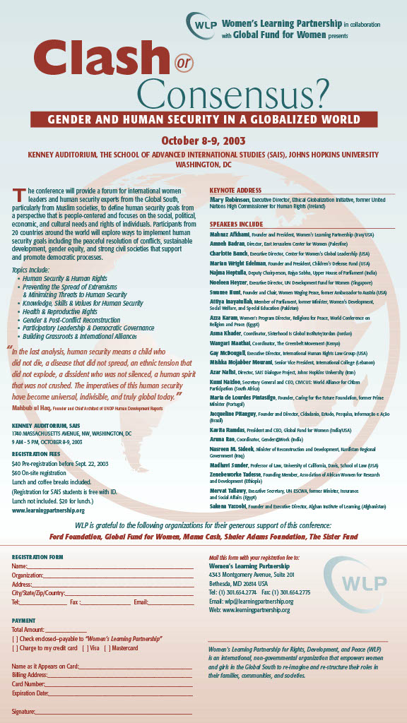2003 Clash or Consensus