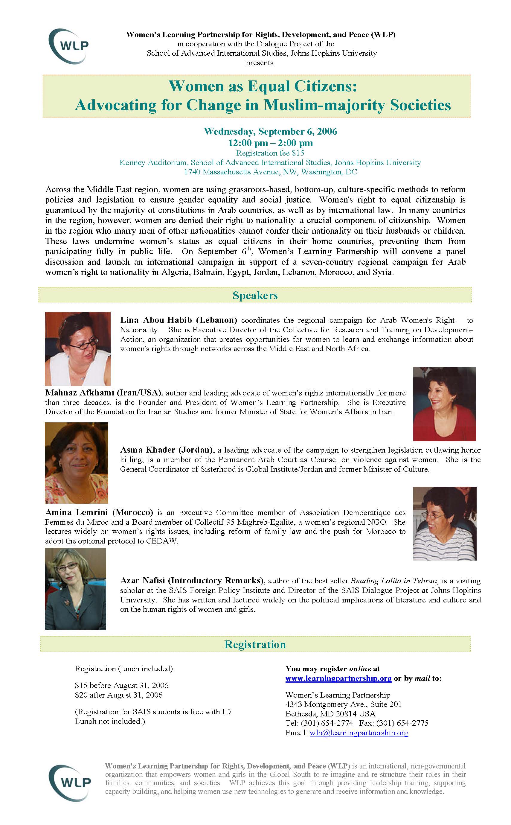 2006 Women as Equal Citizens
