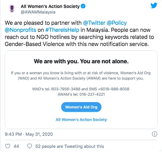 AWAM Partnership with Twitter on GBV