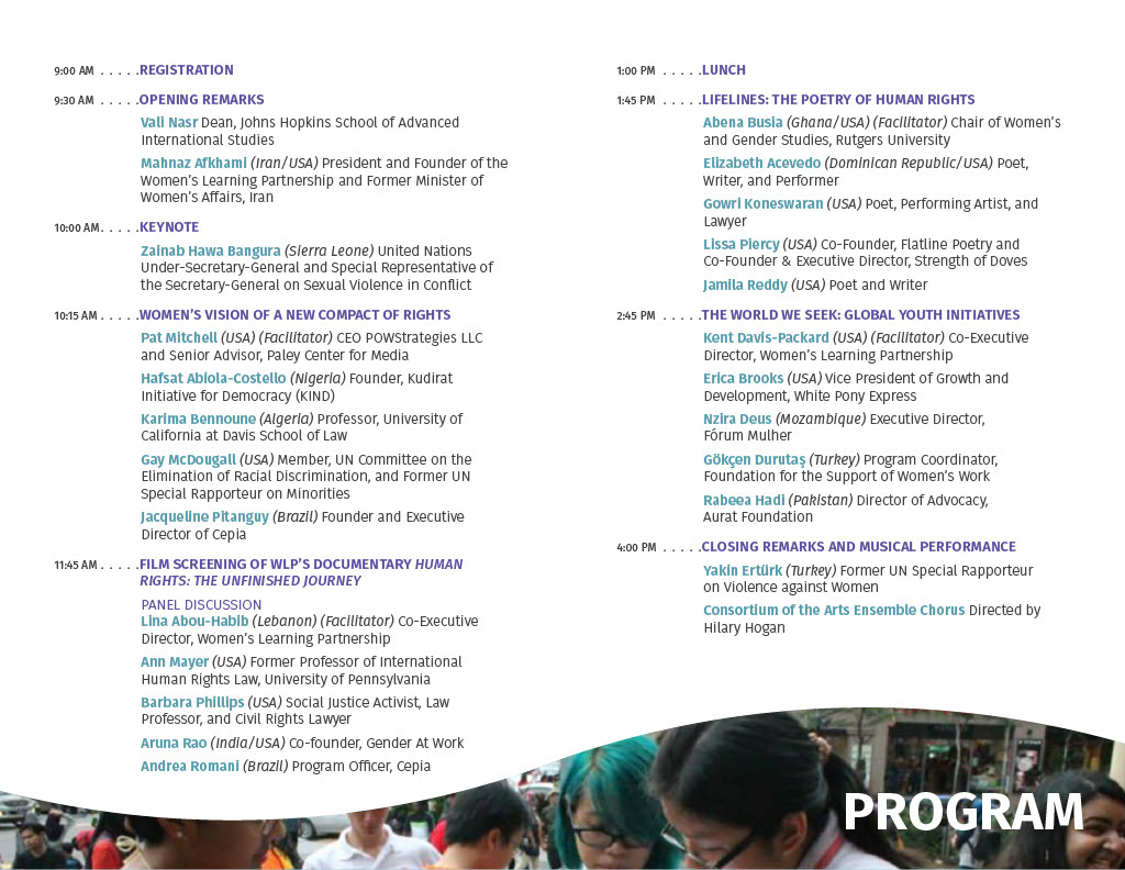 The World We Seek Event Program 2015