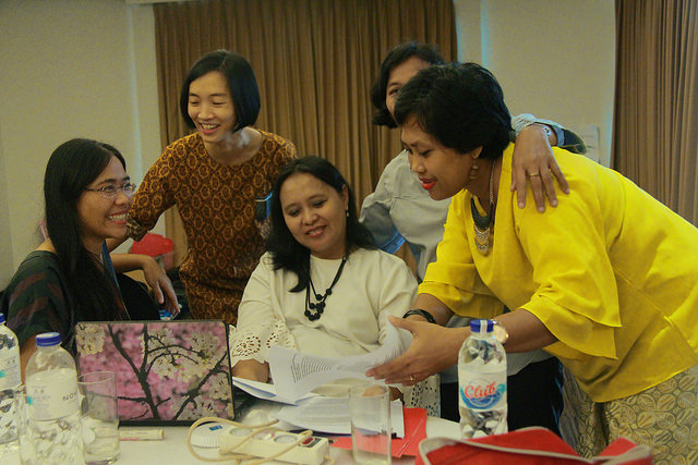 TOT participants collaborate during a workshop