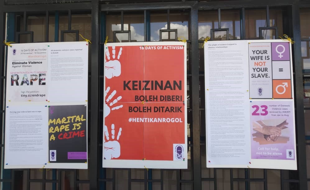 Malaysia 16 Days-End Rape Outdoor Posters