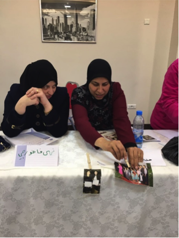 Lebanon refugee leadership workshops two women